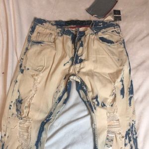 Bleach died skinny jeans